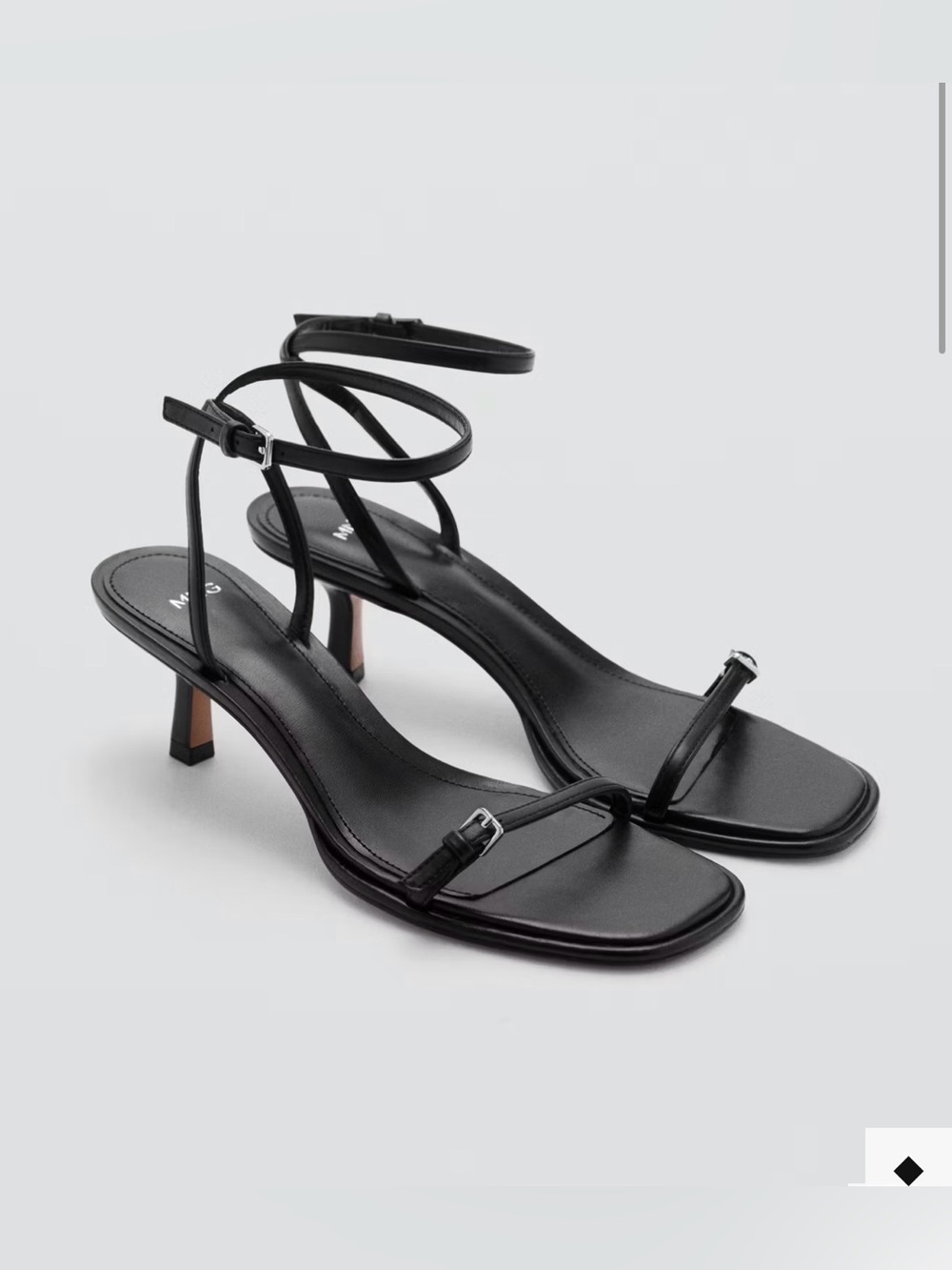 Mango high-heeled sandals with buckles
